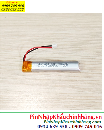 Lipo 601154P, Pin tai nghe Bluetooth 601154P (6mmx11mmx54mm) Lithium 3.7v 350mAh 1.295Wh